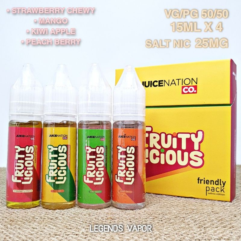 SALT NIC - FRUITYLICIOUS FRIENDLY PACK 15ML X 4 AUTHENTIC