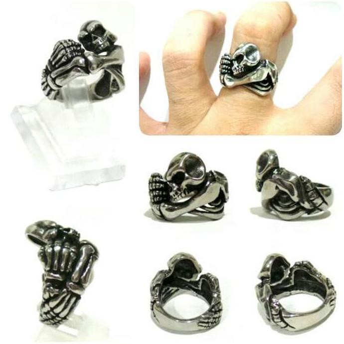Skull Ring Titanium Grosir Cincin Huging Slave Skull Ring Murah Y11 Murah