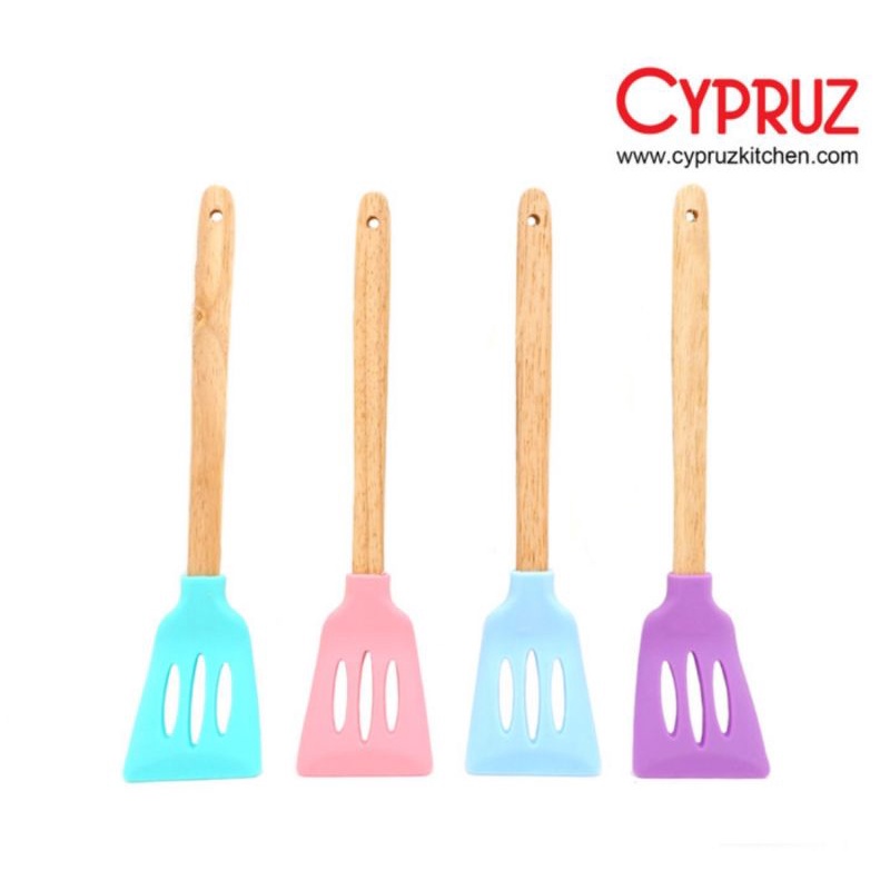 CYPRUZ TURNER LUBANG GAGANG BAMBU AM1001 / SPATULA SILIKON CYPRUZ