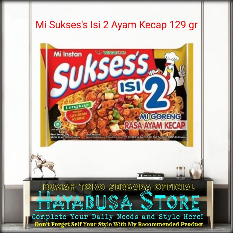 

Mi Sukses's Isi 2 Mi Goreng Rasa Ayam Kecap 129gram