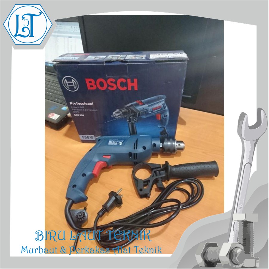 Perkakas BOSCH Mesin bor bosch gsb 550 impact drill bor beton/besi Murah