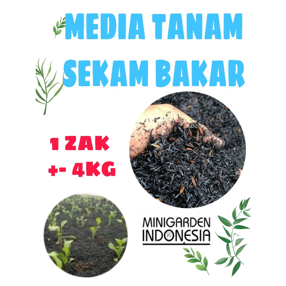 ZAK SEKAM BAKAR 4KG media tanam sekam organik bakar arang sekam karung