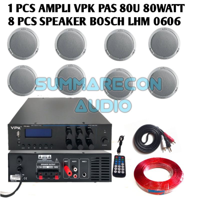 Paket Sound Amplifier VPK N Speaker Ceiling Original 8 Speaker