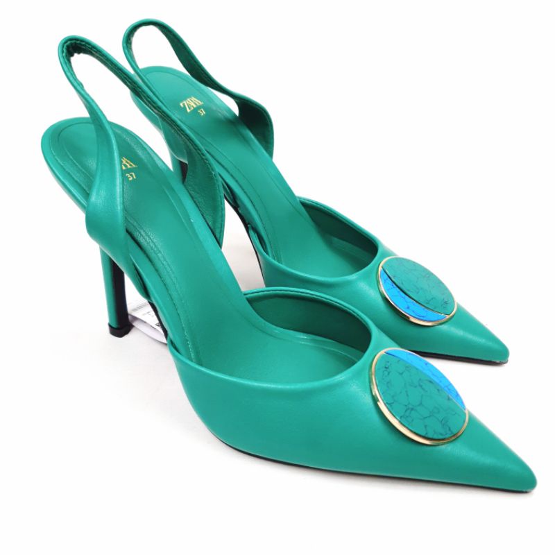 ZR Slingback 9cm Heels with Two Tone Gasper