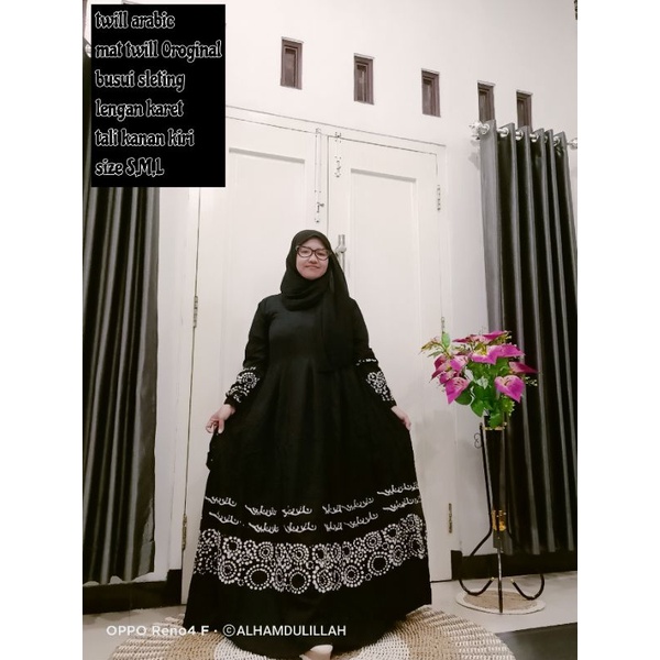 GAMIS TWILL VIRAL ORIGINAL MURAH MERIAH / AKSARA JAWA / TULISAN ARAB sisa size S