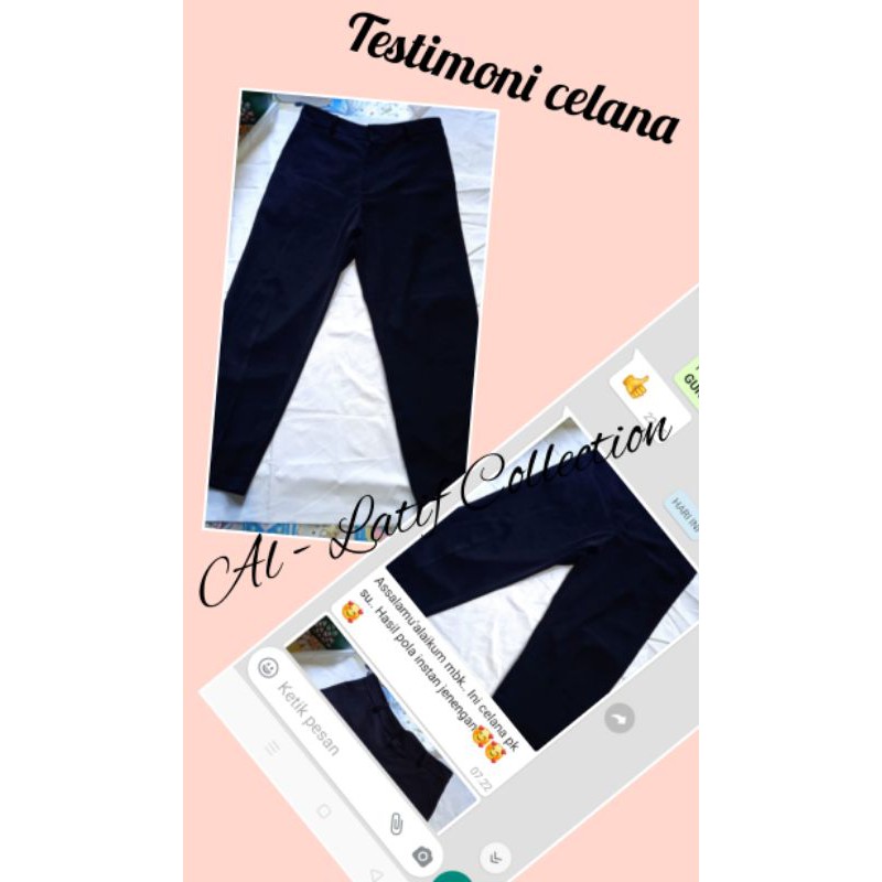 Pola jiplak / pola instan celana pria