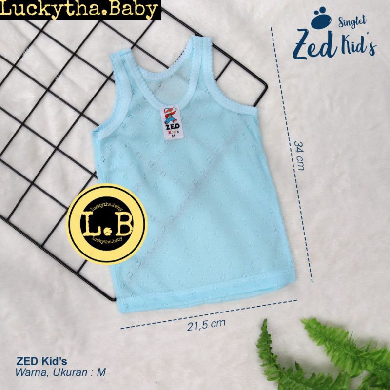 3pcs_ Zed kids singlet bayi &amp; anak size 0-12 tahun / kaos kutang bayi / kaos dalam Zed kids
