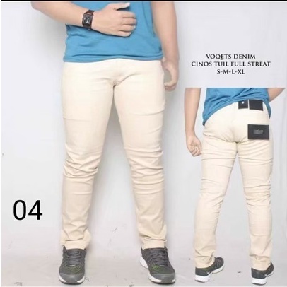 CELANA CHINO Panjang pria Slimfit KERJAHARIAN Santai Casual Formal Hitam Abu Cream Mocca Hijau Army Size 33- 38