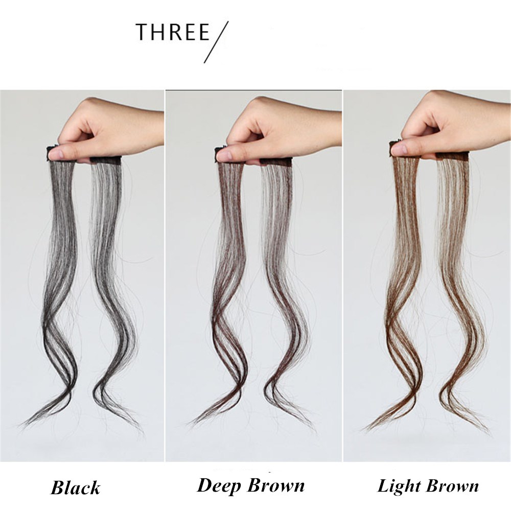 1 Pasang Wig Poni Rambut Model Naga Whisk Influencer Sisi Ganda