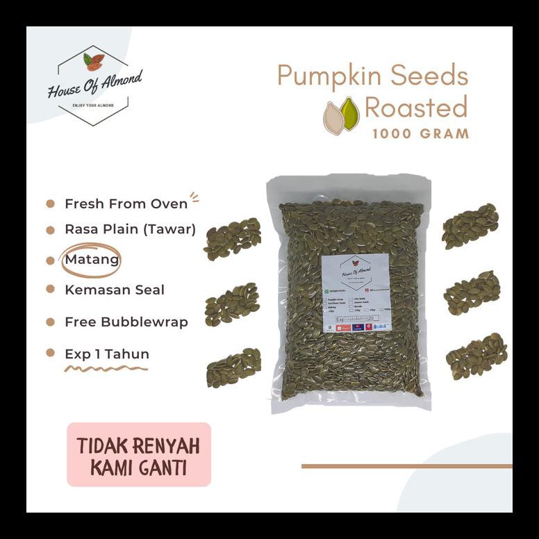 

NEW! PUMPKIN SEEDS ROASTED (MATANG PANGGANG) 1KG BIJI LABU KUNING KUPAS TERMURAH