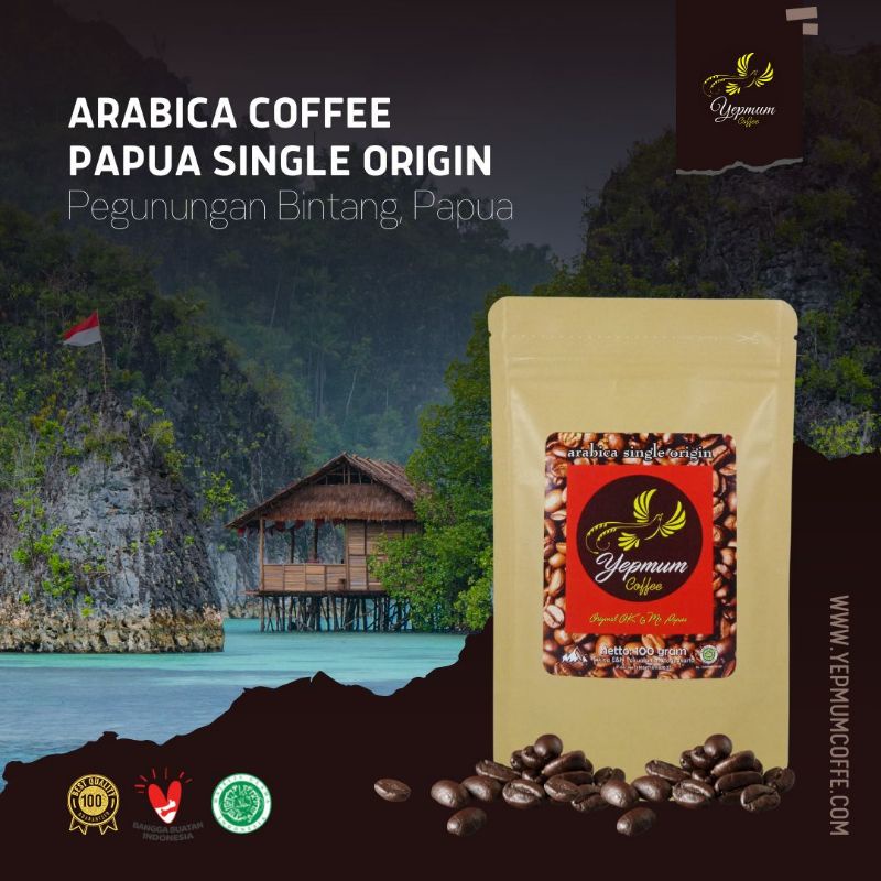 

Kopi Papua Arabica Single Origin 100g - Yepmum Coffee