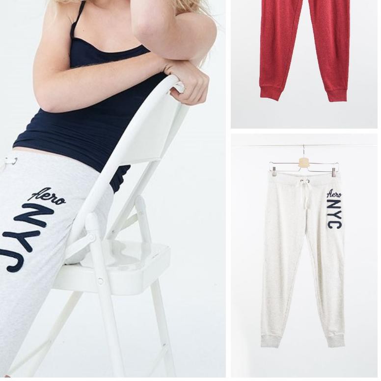 ♠ Celana Jogger Sweatpants Wanita - AEROPOSTALE - Original Sisa Ekspor/Pabrik ➱
