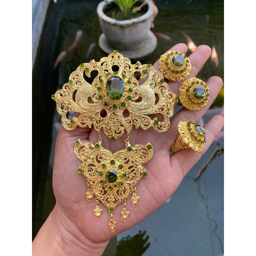bros alpaka bali set kebaya motif t2 jumbo oval