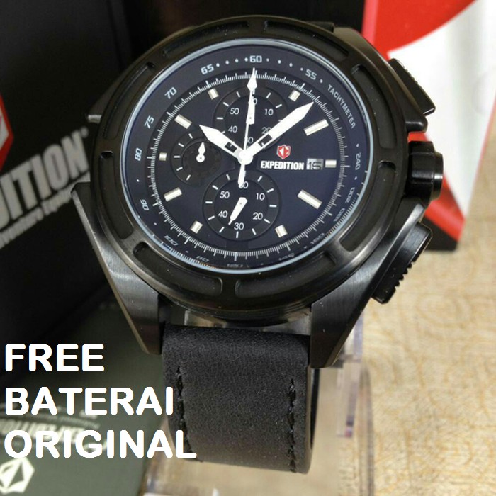 JAM TANGAN PRIA EXPEDITION E 6712 LEATHER ORIGINAL GARANSI RESMI 1 TAHUN