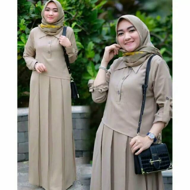 HAWA DRESS | BAJU GAMIS POLOS | GAMIS MUSLIM BEST SELLER