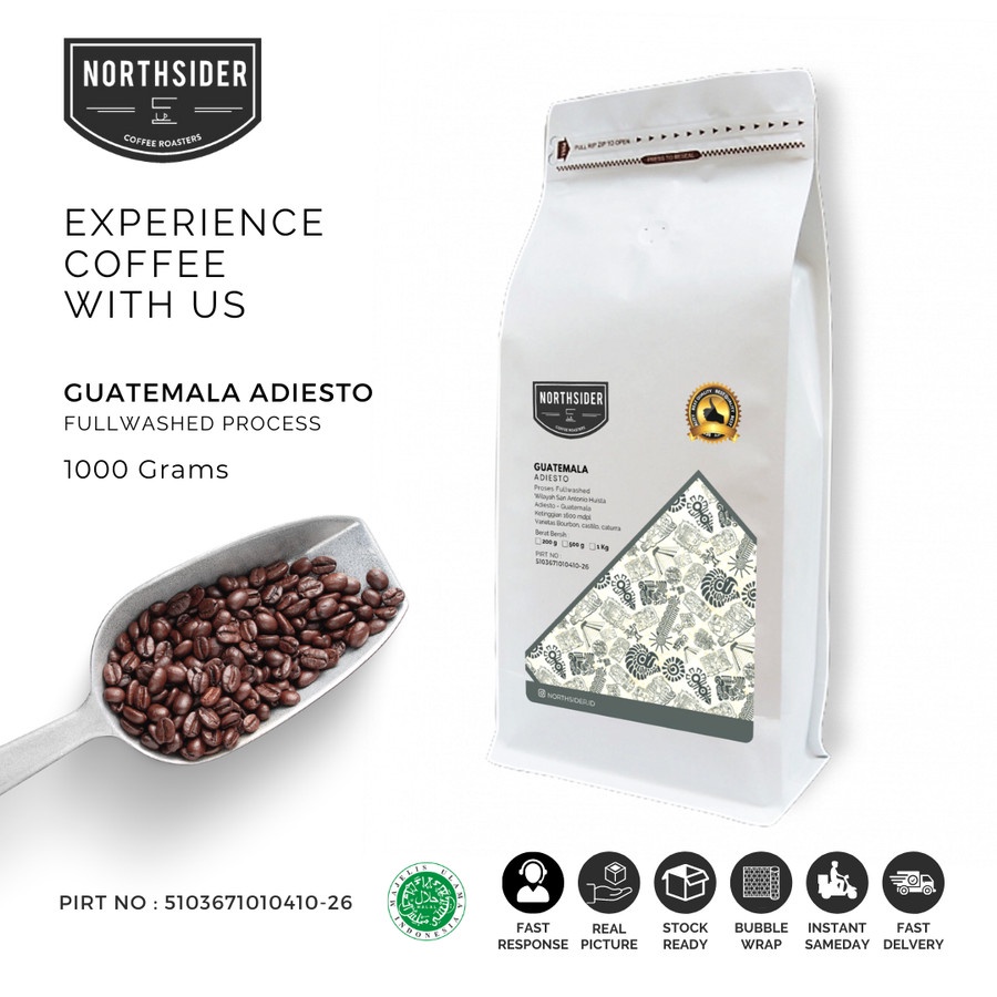 BIJI KOPI ARABIKA GUATEMALA ADIESTO WASHED - 1kg NORTHSIDER COFFEE