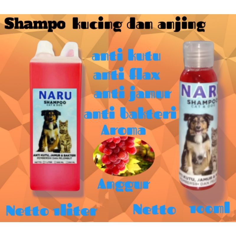 SHAMPOO KUCING DAN ANJING ANTI KUTU DAN JAMUR NETTO 1 liter