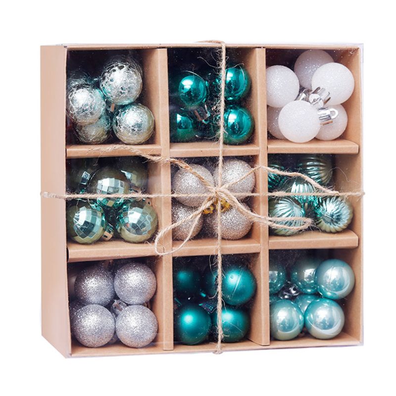 1 Kotak / 99pcs Ornamen Bola Ukuran 3cm Untuk Dekorasi Pohon Natal