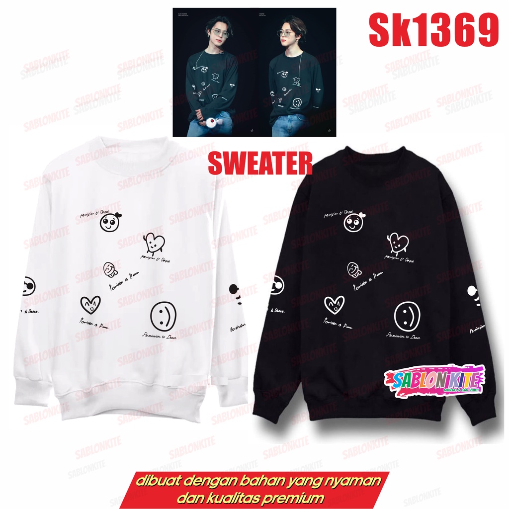 MURAH!!! SWEATER KPOP JIMIN SK1369 PERMISSION TO DANCE ON STAGE UNISEX