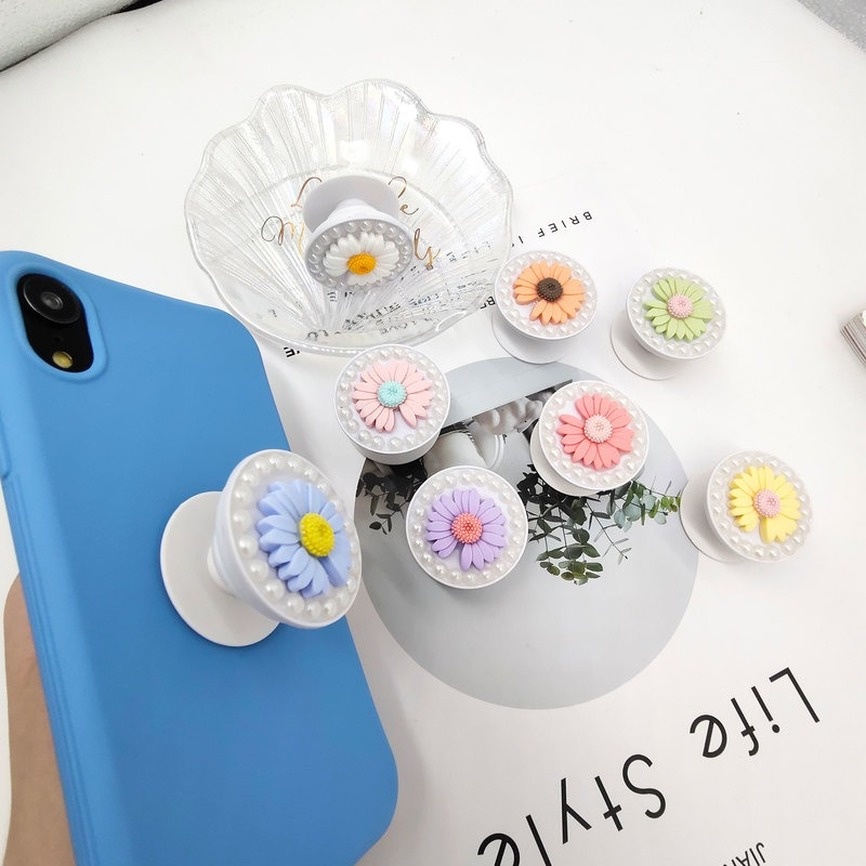 Universal Luxury Handy Halterung Phone Holder Bracket 3D Flower Finger Holder Hands Expanding Stand Ring Stand