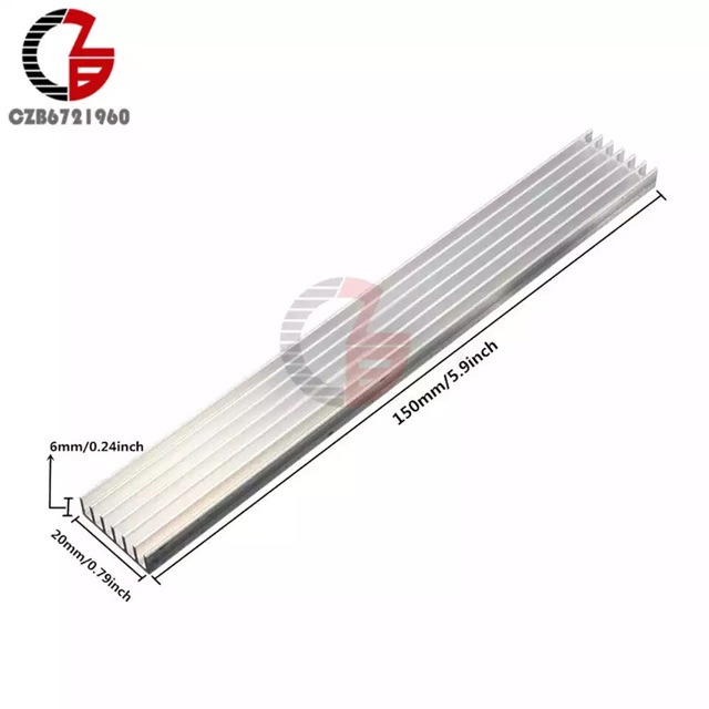 Heat Sink LED 150X20X6 Mm Heat Sink Aluminium Sirip Pendingin