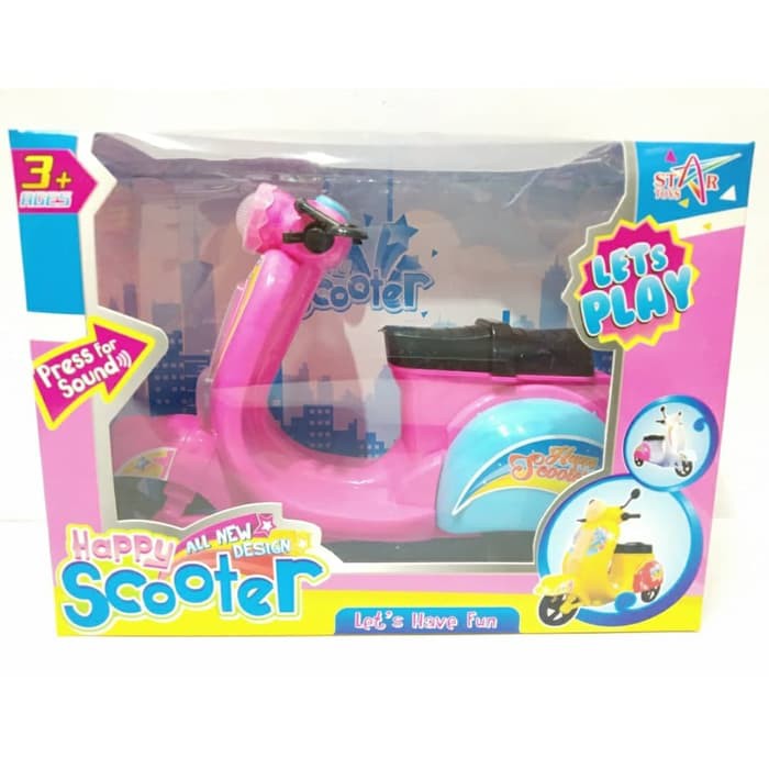 Mainan Anak LakiLaki dan Perempuan Motor Vespa Happy Scooter Pink