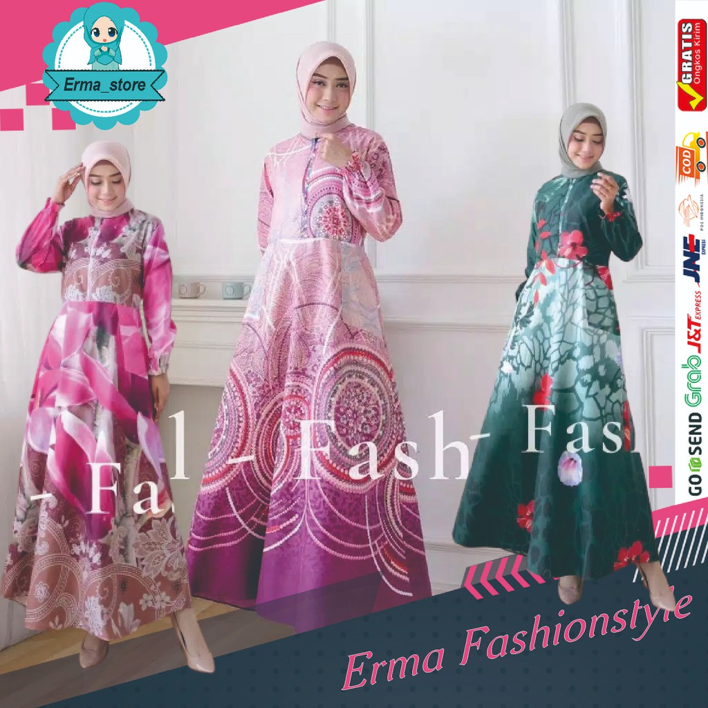 [COD] Toko Baju Gamis Dress Motif Remaja Wanita Indah Promo Baju Wanita Lebaran Muslim Top Terlaris