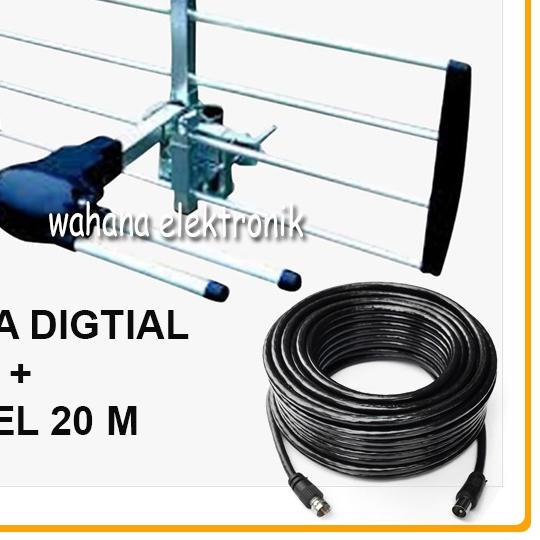 ◘ ANTENA DIGITAL OUTDOOR SET TOP BOX DVB T2 MATRIX 201 + KABEL 20 METER ◌