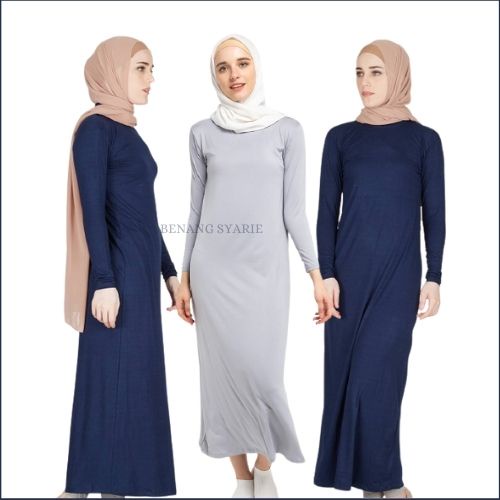 Manset Gamis Lengan Panjang Polos - Spandek