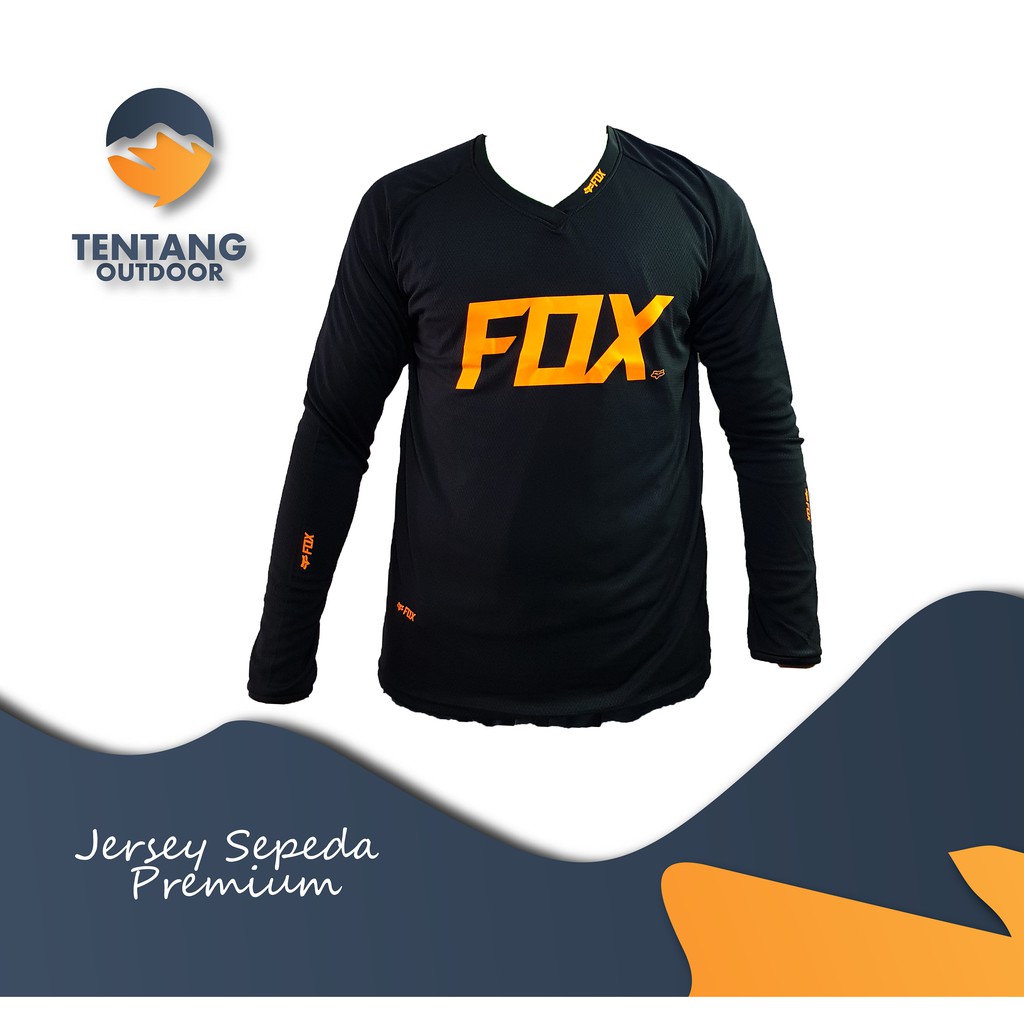 PREMIUM Jersey Downhill Sepeda FOX Baju Kaos F005 MTB Cross Shopee