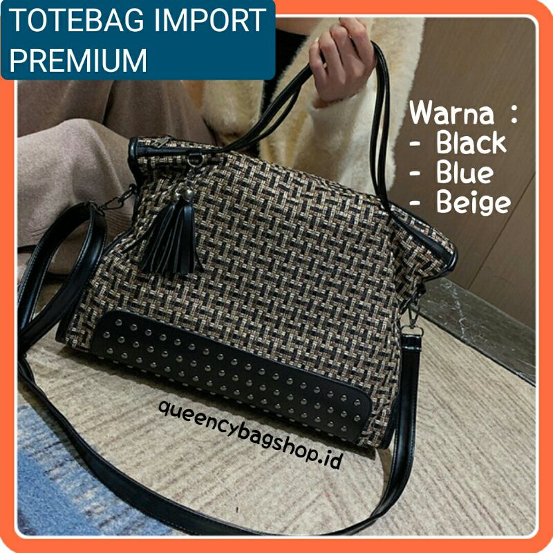 Tas Tote Bag Totebag Wanita Import Premium Branded Batam Kekinian Jumbo Besar Terbaru 2021 Ready