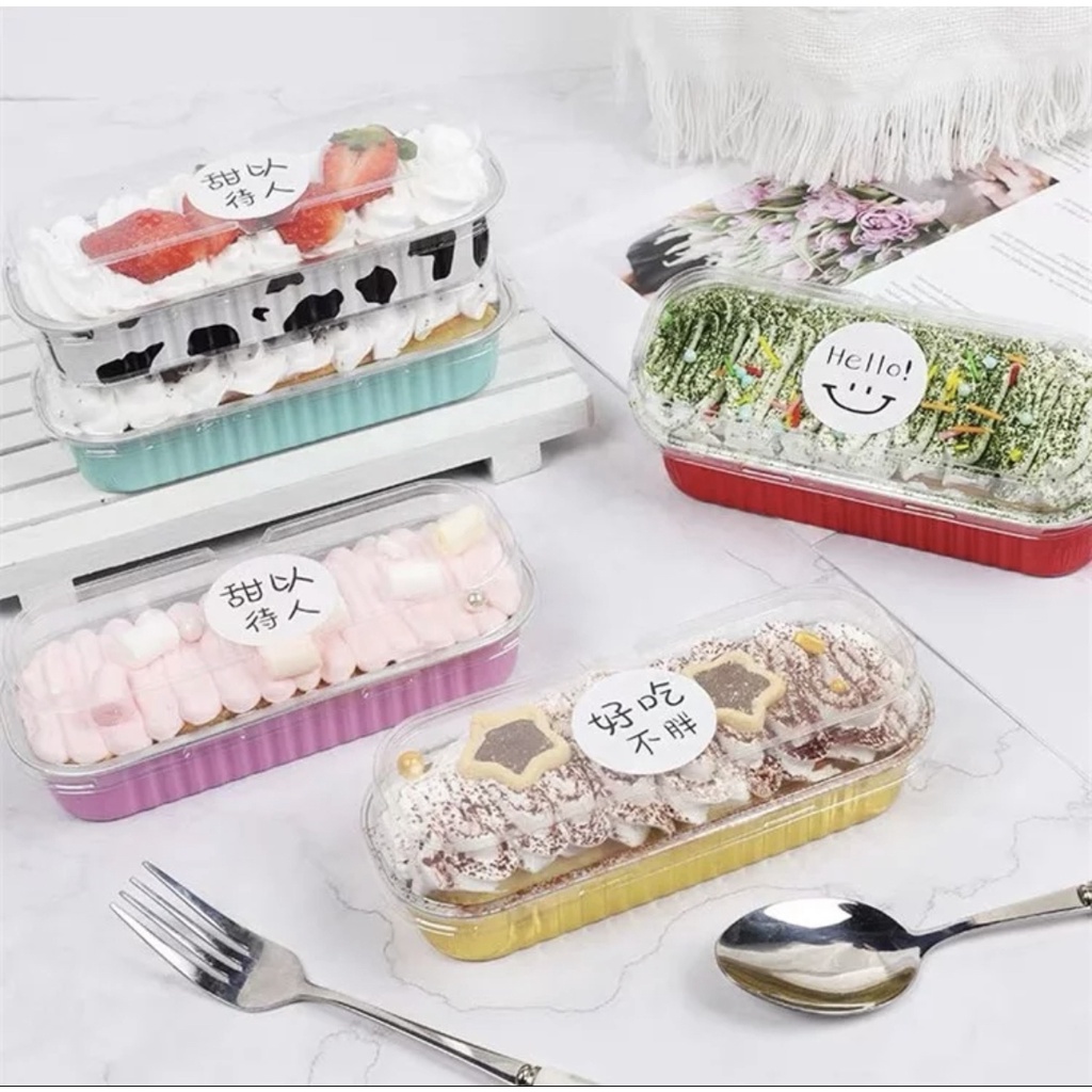 Tray aluminium foil motif dan warna lucu untuk macaroni pasta pudding kue bake oven tray makanan