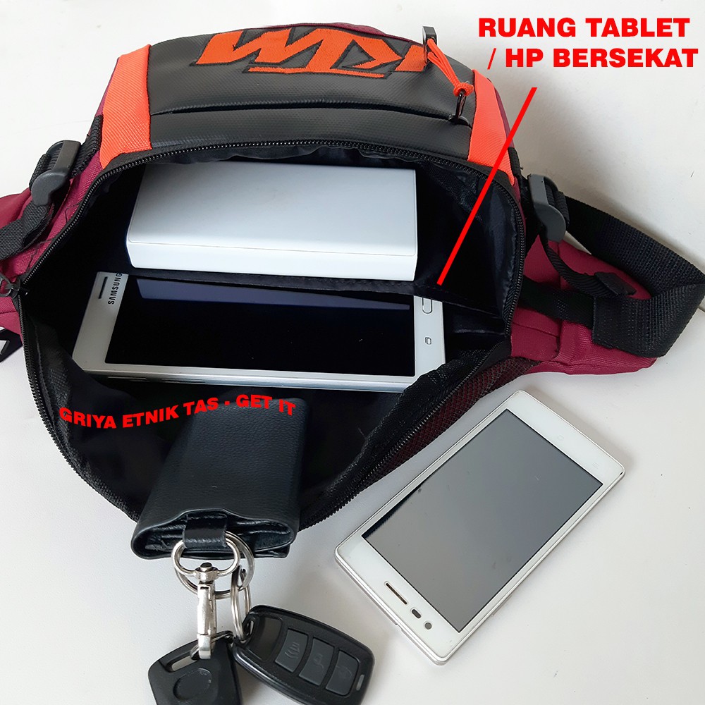 Waistbag Pria Motor KTM - Tas Pinggang Pria - Tas Selempang Cowok - Tas Slempang Pria - Waist Bag