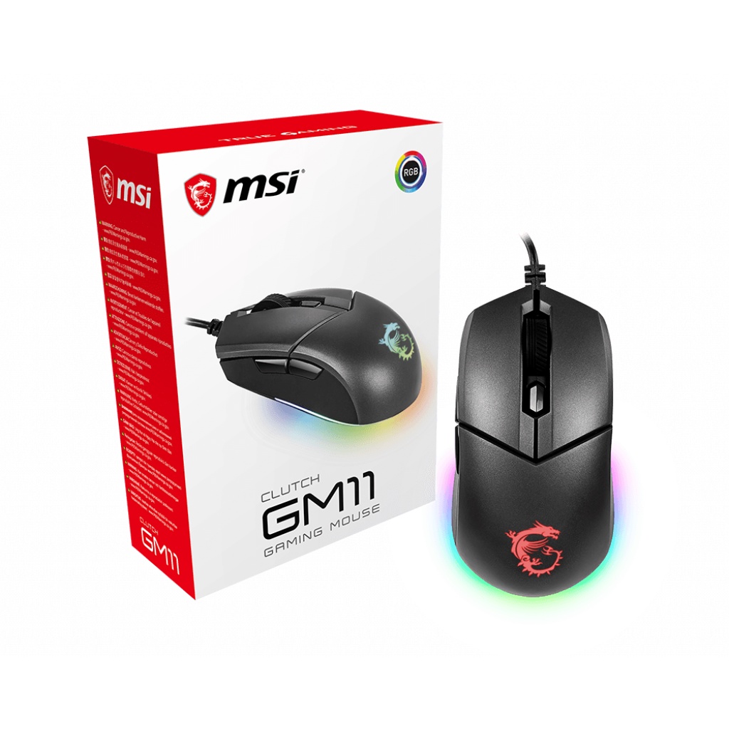 Mouse Gaming MSI CLUTCH GM 11 Wired 5000DPI - MSI CLUTCH GM 11