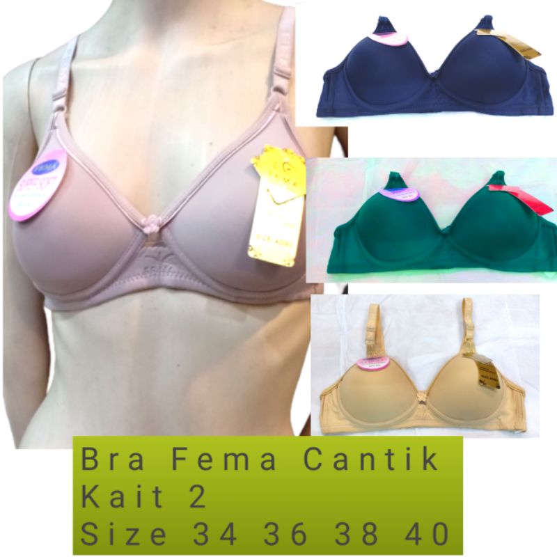 BRA POLOS CANTIK A5  Fema  POLOS LEMBUT CUP A KAIT 2 BUSA PUDDING MANTUL TAHAN LAMA