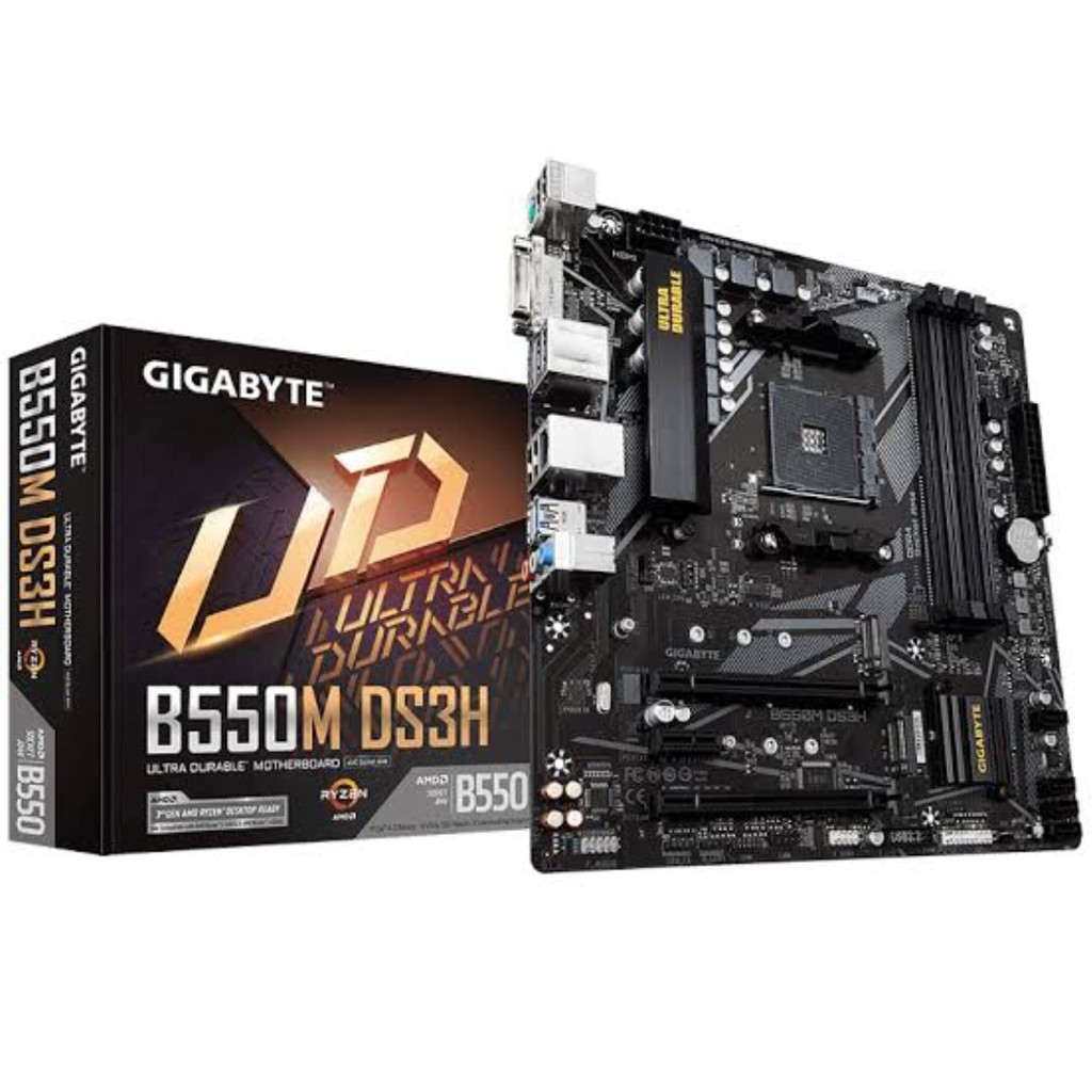 GIGABYTE MAINBOARD B550M-DS3H B550M DS3H ( Socket AMD A4 B550 DDR4 ) - GIGABYTE B550MDS3H