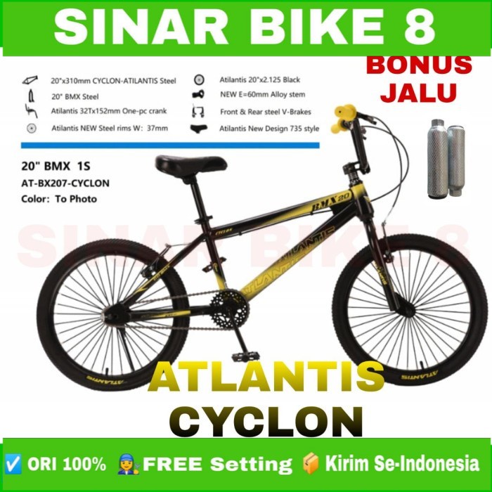 Sepeda Anak Laki Ukuran 20 Inch BMX ATLANTIS CYCLON