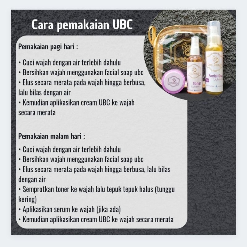 UBC UMI BEAUTY CARE SKIN CARE