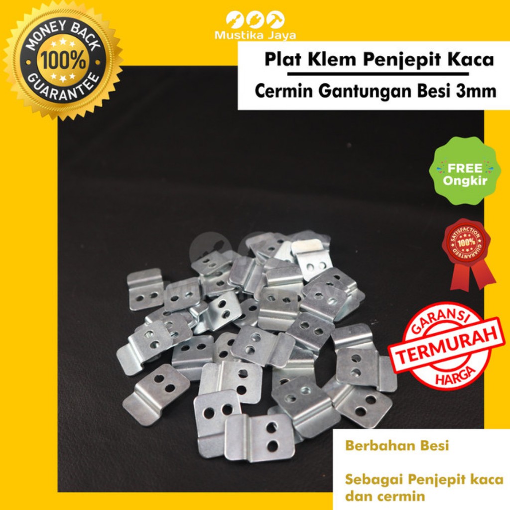 Plat Klem Penjepit Kaca Besi