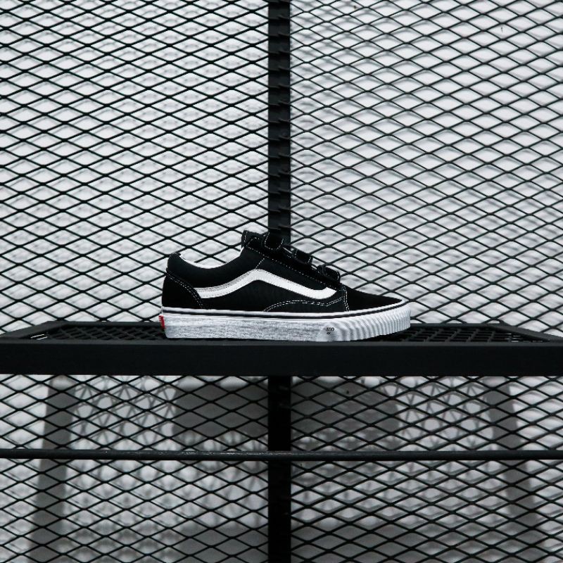 Vans Old Skool Velcro Black White Original