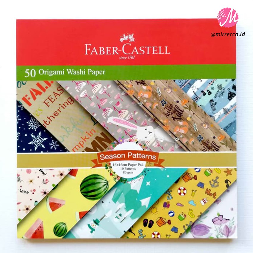 

KERTAS LIPAT ORIGAMI WASHI PAPER FABER CASTELL KNITTING & SEASON | KERAJINAN TANGAN PRAKARYA DIY
