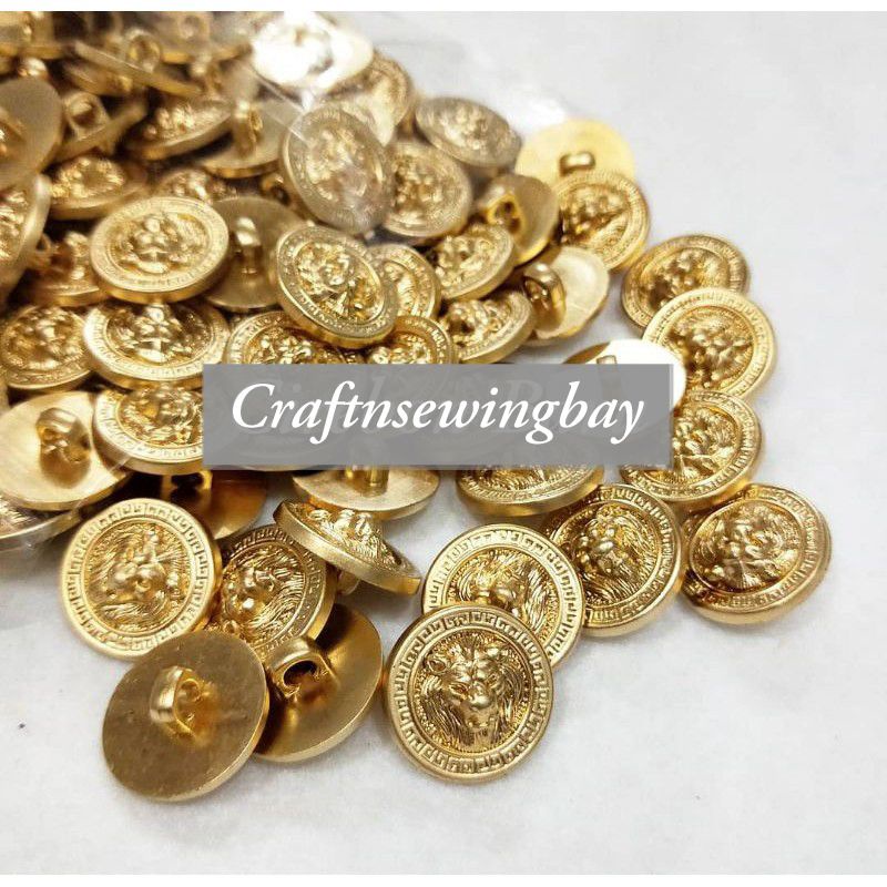 Kancing Kemeja/ Kancing Emas Singa (067) Isi 144pcs