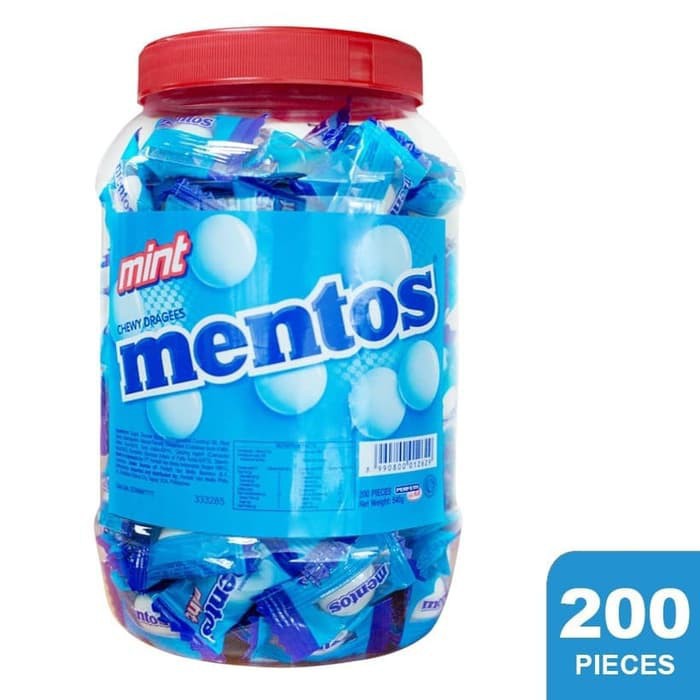 

MENTOS JAR Permen Mentos Mint 1 toples x 200pcs