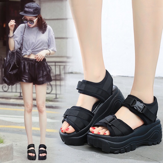 AXELINE Sandal Wedges Wanita Korea VEERNA Platform Best Seller COD
