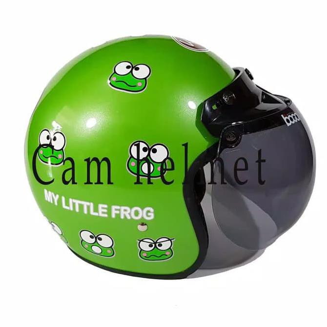 Pengiriman Cepat Helm Motr SNI Bogo Keropi Green kaca bogo original bukan cargloss jp - Hijau MURAH