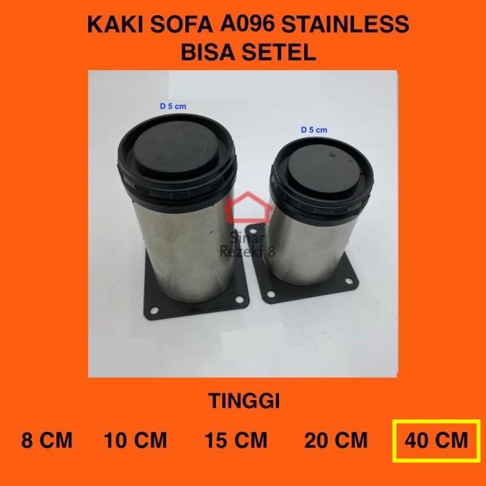 

Kaki A096 40 cm STAINLESS Bisa Setel Bulat Kaki Sofa Kotak Meja Lemari Kualitas Terjamin