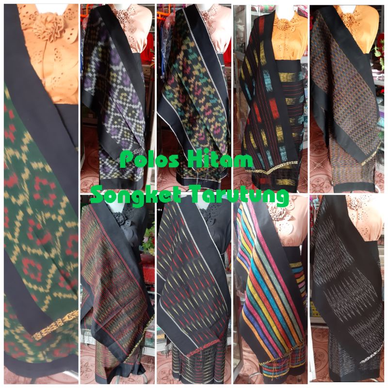 Songket Tarutung Polos Hitam Maulana Sibolang Harungguan