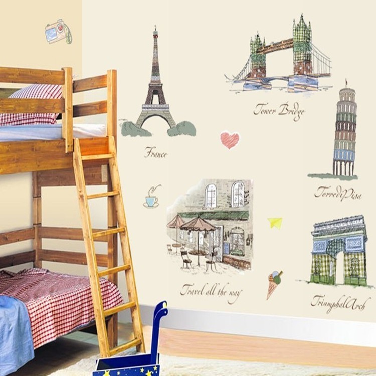 RELIZA Wall Sticker / Stiker Dinding 60X90 sketch KOTA PARIS PISA LIBERTY LONDON AY9090