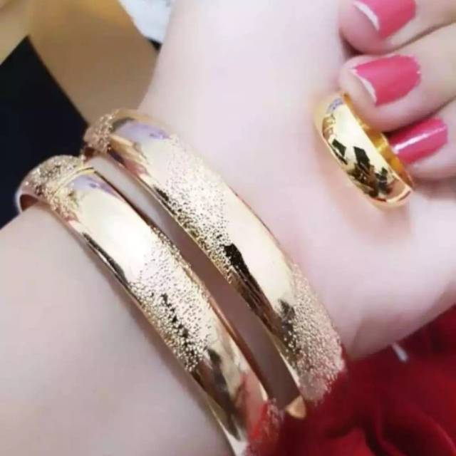 Xuping-gelang bangkok pasir berlapis emas 24k free cincin