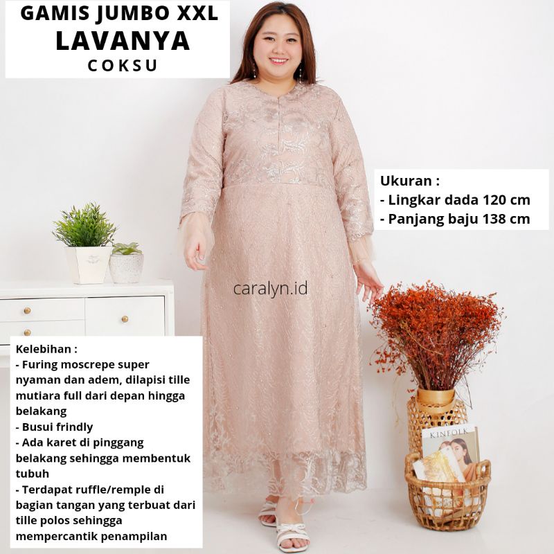 GAMIS JUMBO XXL XXXL XXXXL BRUKAT TERBARU LEBARAN 2022 LAVANYA